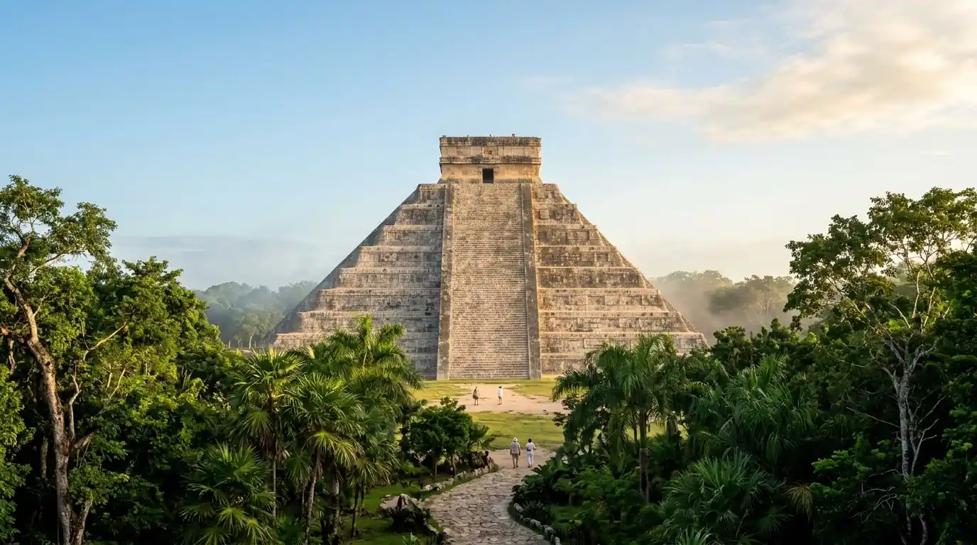 Pirámide de Kukulkán en Chichén Itzá, Yucatán
